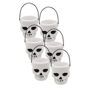 Balde halloween x6 calavera, en bolsa