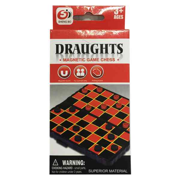 Juego de mesa, damas magnético, en caja