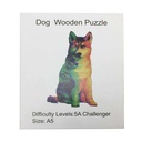 Puzzle de madera, piezas pequeñas, en caja, varios diseños
