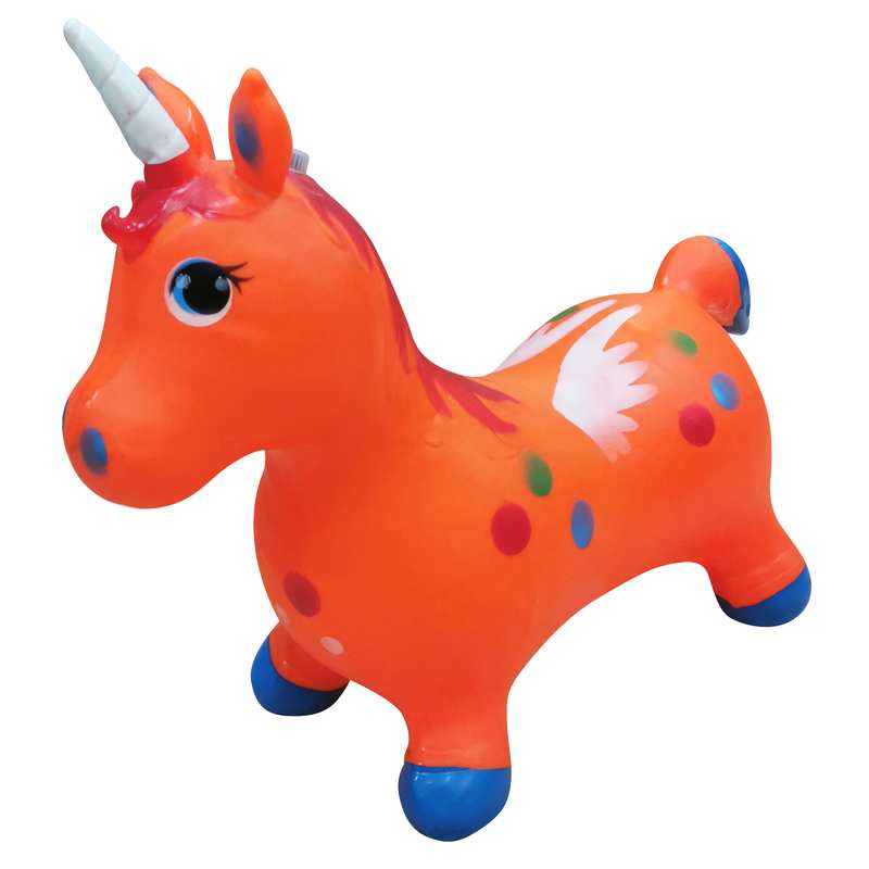 [JU5800] Inflable saltarín unicornio con luz y sonido, 1400g, varios colores
