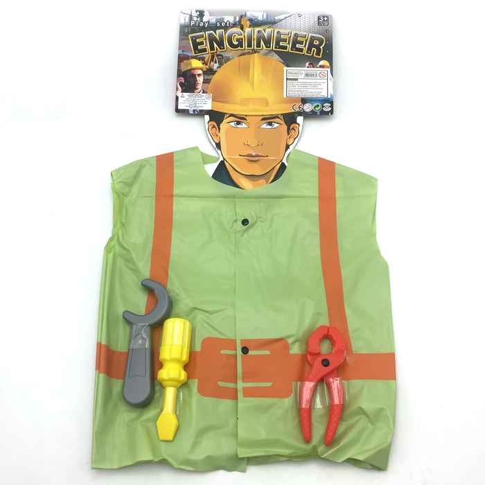 [JU5831] Disfraz de constructor chaleco de nylon con accesorios en bolsa