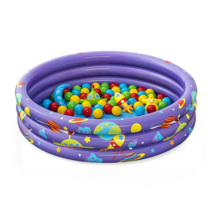 Piscina inflable, pelotero, Bestway, 100L 3 aros con 50 pelotas y accesorios, en caja