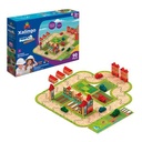 Bloques de madera, 90 piezas, puzzle granja, XALINGO, en caja