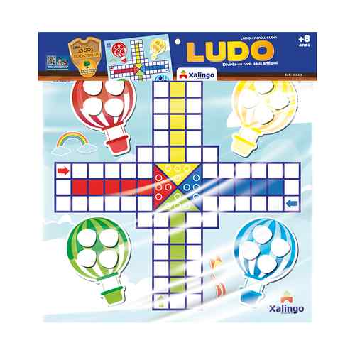 Juego de mesa, ludo, tablero de madera, en bolsa, XALINGO