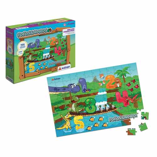 Puzzle dinosaurios 100 piezas, XALINGO, en caja