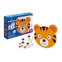 Puzzle de madera, encastre, expresa distintas emociones, XALINGO, en caja