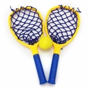 Paletas para playa con pelota, en red