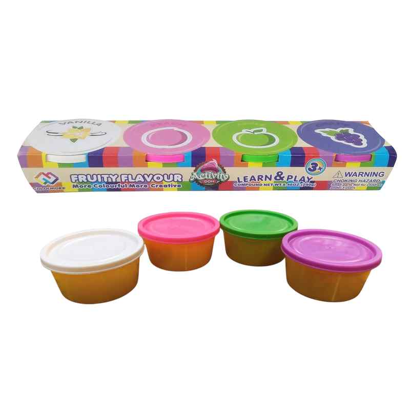 Masa para modelar x4 potes, con aroma, en caja
