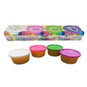 Masa para modelar x4 potes, con aroma, en caja