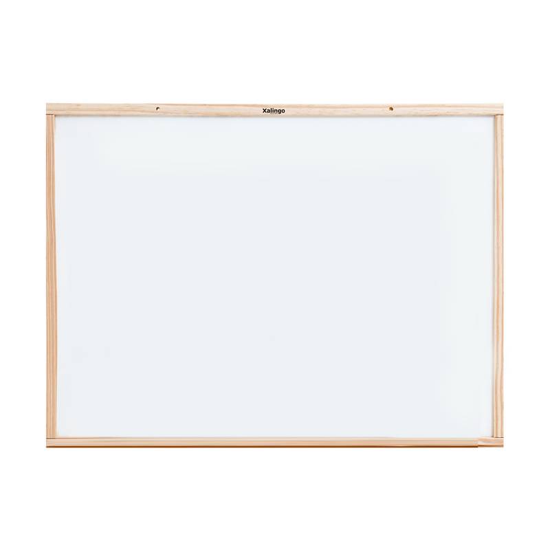 [JU6362] Pizarra blanca 100x80cm, marco de madera, XALINGO