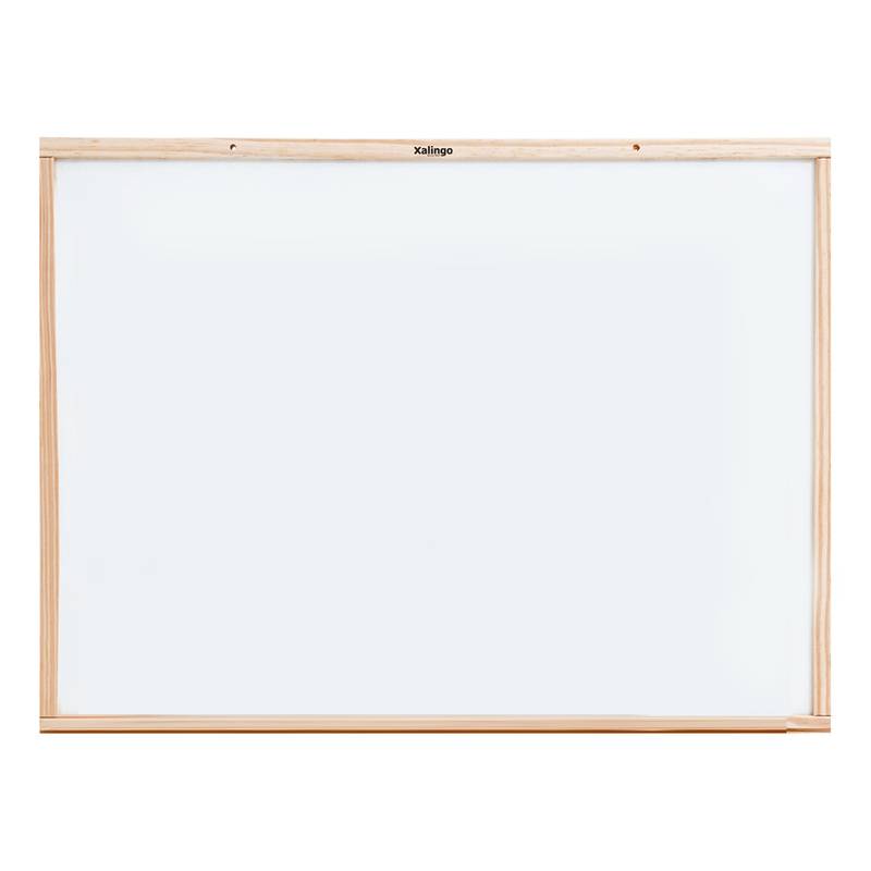 Pizarra blanca 123x90cm, marco de madera, XALINGO