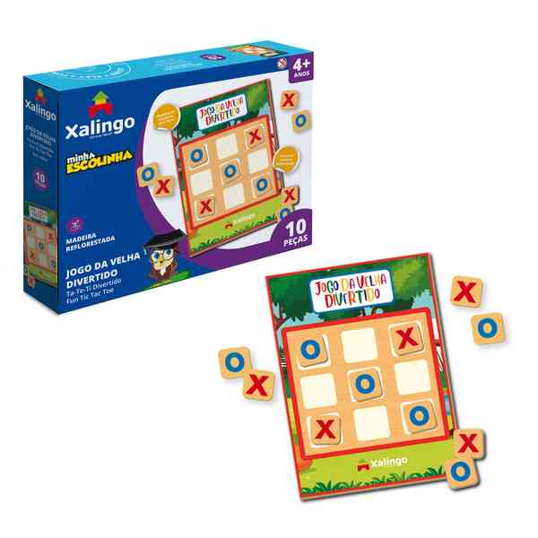 [JU6375] Juego de mesa, ta te ti, de madera, XALINGO, en caja