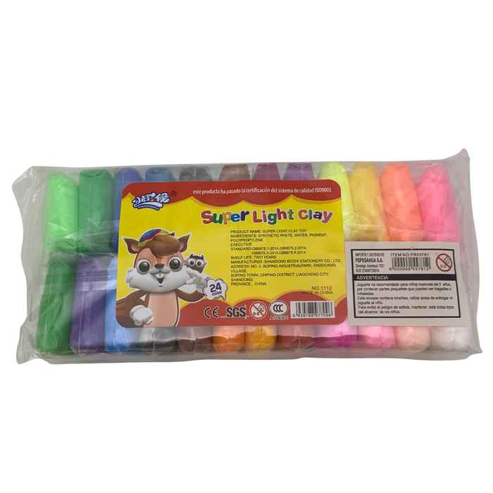 [JU6380] Masa para modelar soft, 8g x24 rollos, con accesorios