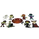 Guirnalda halloween de cartón monstruos x9, en bolsa