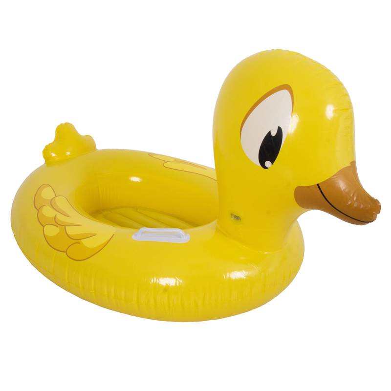 Inflable flotador con asiento, pato, en caja, JL