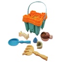 Juego de playa, balde castillo, 7 piezas, en red
