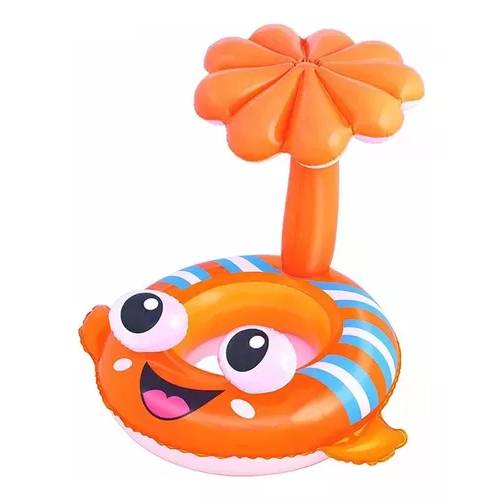[JU6671] Inflable flotador con asiento, techo, 2 colores, en bolsa