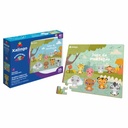 Puzzle de madera, 35 piezas, animales en meditación, XALINGO, en caja