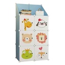 Organizador de juguetes de PVC, 8 estantes, en caja, varios colores