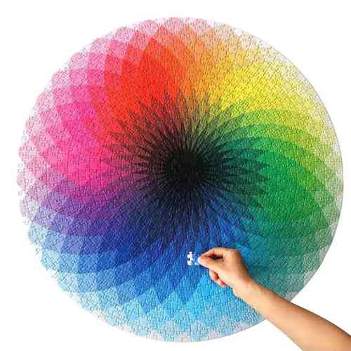 [JU6934] Puzzle de cartón, 1000 piezas, redondo, en caja