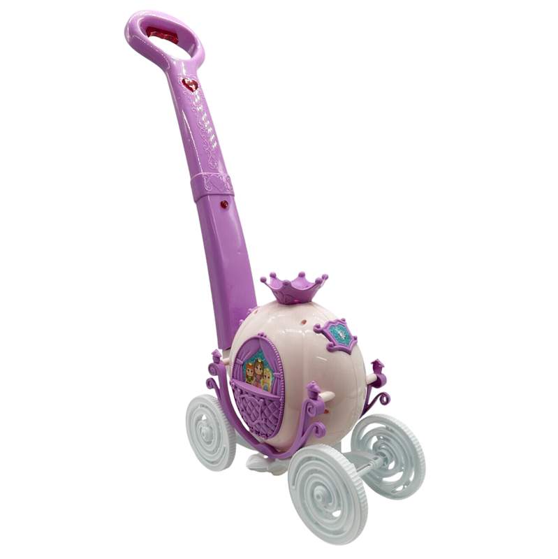 [JU6960] Pompero burbujero arrastre carroza con sonido, 3AA en caja 2 colores