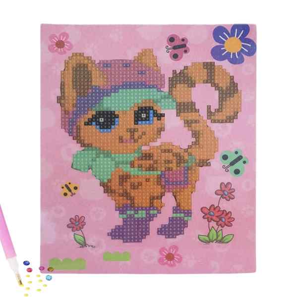 [JU6991] Cuentas diamantes de acrílico para colorear lámina de PVC, en bolsa, varios diseños