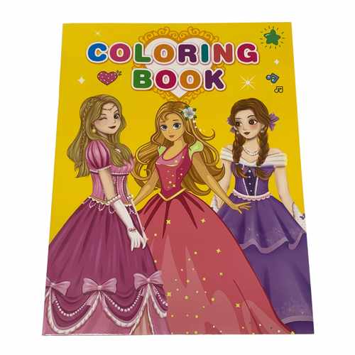 [JU6993] Libro para colorear con stickers princesas, en bolsa