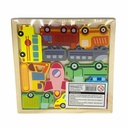 Puzzle de madera, encastre figuras 3D diseños surtidos, en bolsa