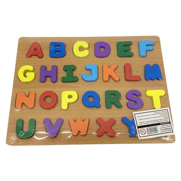 [JU7035] Encastre de madera, letras-números, en bolsa