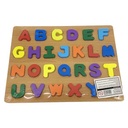 Encastre de madera, letras-números, en bolsa