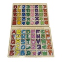 Letras y números de madera