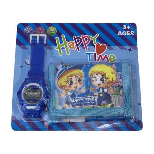 [JU7089] Reloj pulsera y billetera infantil, en blister varios colores