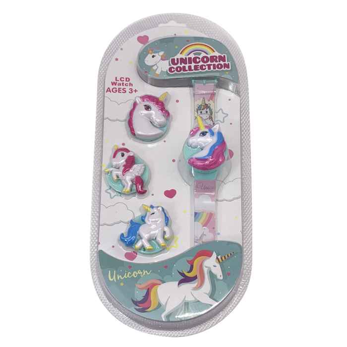 [JU7090] Reloj pulsera infantil con tapa intercambiable, en blister, 2 modelos