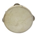 Pandereta de madera y lonja 4 sonajas, 15cm