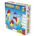 Juego de mesa, tangram, 14 piezas de cartón, en caja