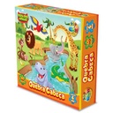 Puzzle de cartón, 60 piezas, animales, en caja