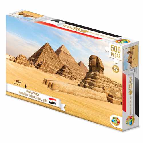 Puzzle de cartón, 500 piezas, Egipto, en caja