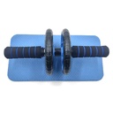 Rueda para ejercicio de abdominales, doble rodillo con alfombra en caja