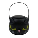 Balde gato negro de plástico, en bolsa
