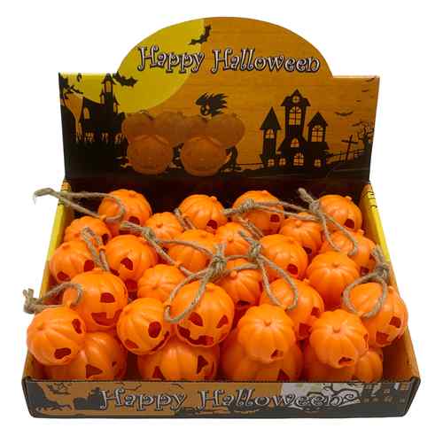 [JU7243] Adorno para colgar, calabaza con luz, CAJAx12