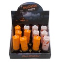 Lámpara decorativa Halloween, vela led candelabro, CAJA x12