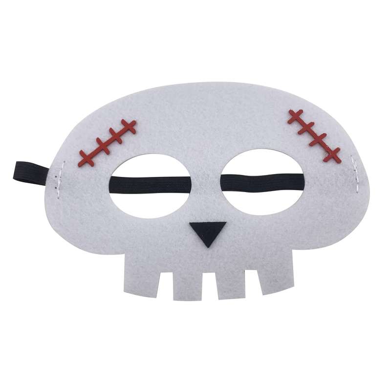 Máscara antifaz calavera, de fieltro PACKx12