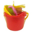 Juego de playa, balde, 6 piezas, en red