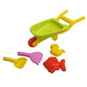 Juego de playa, carretilla de plástico, 5 piezas, en red