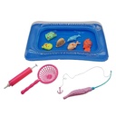 Juego de mesa, pesca, juego de enganchar, base inflable en caja