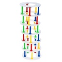 Juego de mesa, torre para armar, pilares, 38 piezas, en caja
