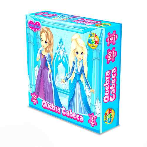 Puzzle de cartón, 150 piezas, princesas en caja