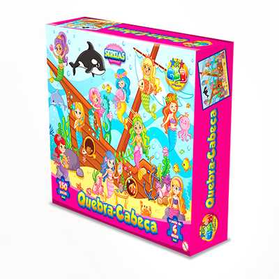 Puzzle de cartón, 150 piezas, sirenas en caja