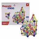 Bloques magnéticos, 128 piezas, en caja