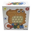 Juguete antiestrés, pop it consola con sonido 3AA, cocodrilo, en caja